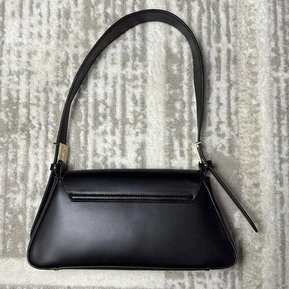 ZARA Minimal Flap Shoulder Bag - Black - Picture 6 of 8